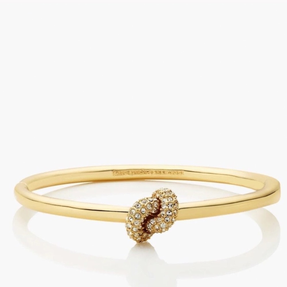 $98 Kate Spade Sailor's Knot Crystal Bracelet in Gold